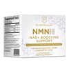 NAD Booster Triple Action With Nicotinamide Mononucleotide 1000mg supplement box featuring nutrition facts.