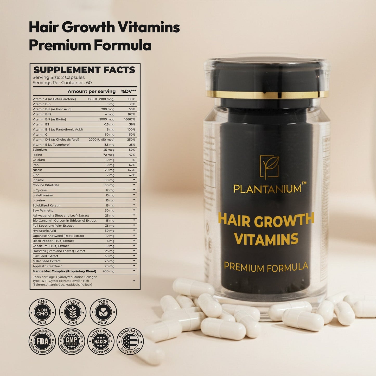 Plantanium Hair Growth Vitamins