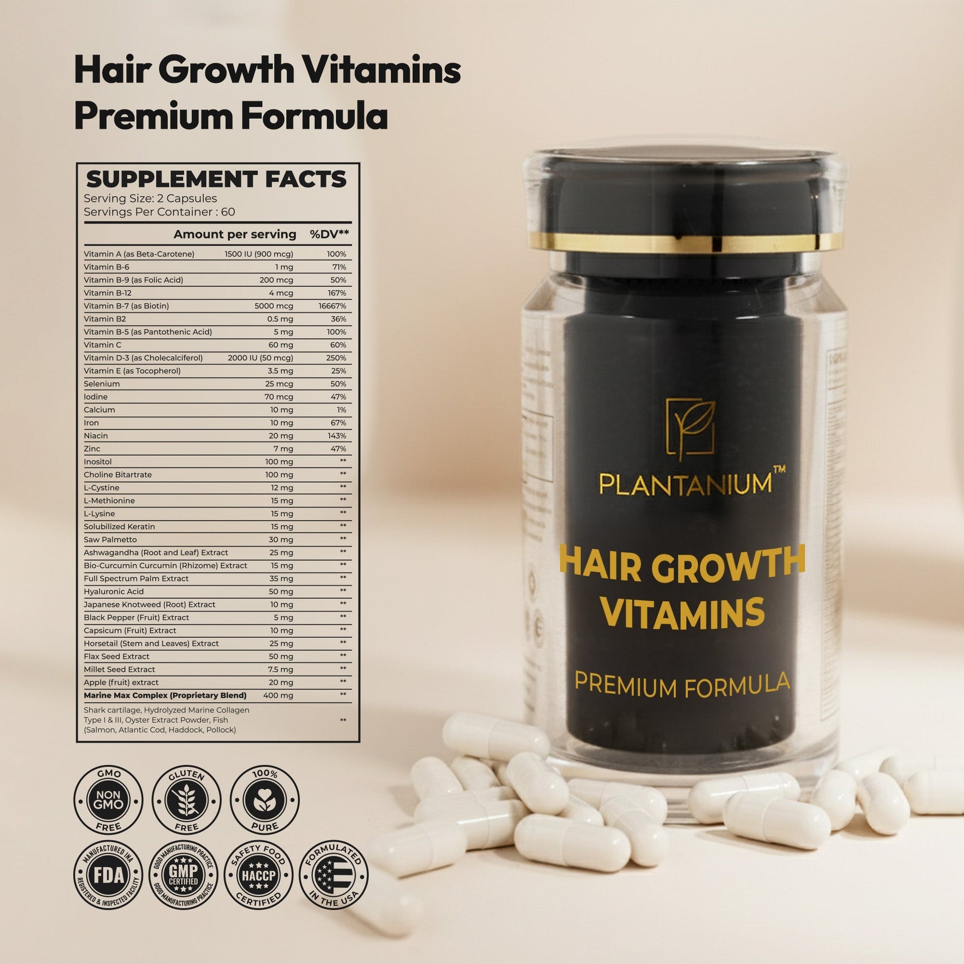 Plantanium Hair Growth Vitamins
